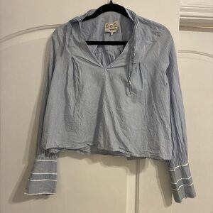 Sea New York 🌊 blue coastal striped blouse